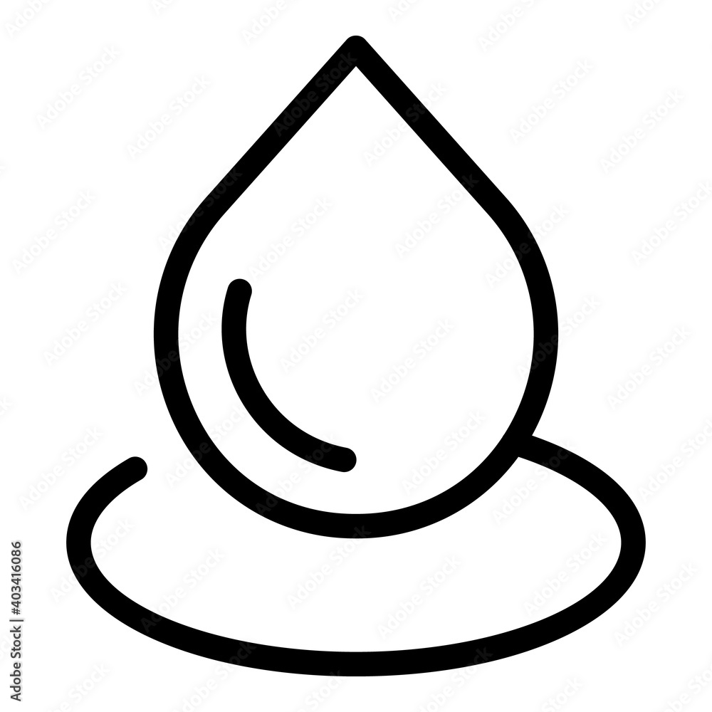 Drop water icon. Outline drop water vector icon for web design isolated on white background Drop water icon. Outline drop water vector icon for web design isolated on white background