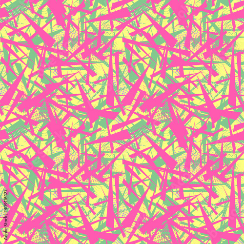 Seamless abstract urban pattern with chaotic triangle geometry elements 