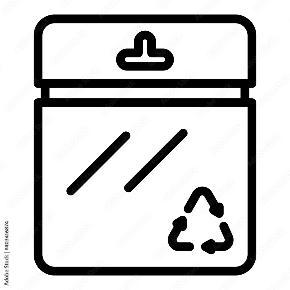Eco plastic badge icon. Outline eco plastic badge vector icon for web design isolated on white background Eco plastic badge icon. Outline eco plastic badge vector icon for web design isolated on white background