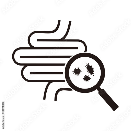 Gut bacteria vector icon isolated on white background