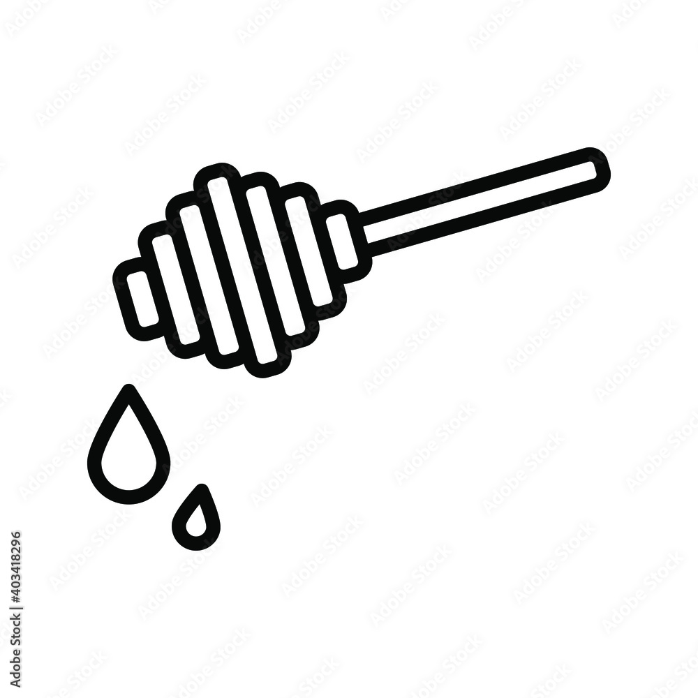 Honey icon. Spoon for honey, Dripping Honey Icon. Vector illustration Honey icon. Spoon for honey, Dripping Honey Icon. Vector illustration