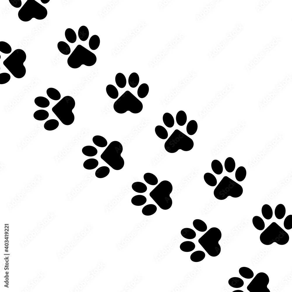 Paws of a cat, dog, puppy. Simple animal footprint pattern for bedding, fabrics, backgrounds, websites, postcards, baby prints, brown paper. Paws of a cat, dog, puppy. Simple animal footprint pattern for bedding, fabrics, backgrounds, websites, postcards, baby prints, brown paper.