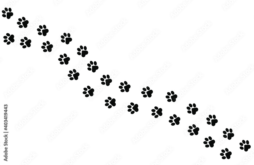 Paws of a cat, dog, puppy. Simple animal footprint pattern for bedding, fabrics, backgrounds, websites, postcards, baby prints, brown paper. Vector illustration. Paws of a cat, dog, puppy. Simple animal footprint pattern for bedding, fabrics, backgrounds, websites, postcards, baby prints, brown paper. Vector illustration.