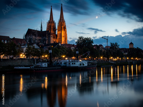 Regensburg Cathedral in the evening