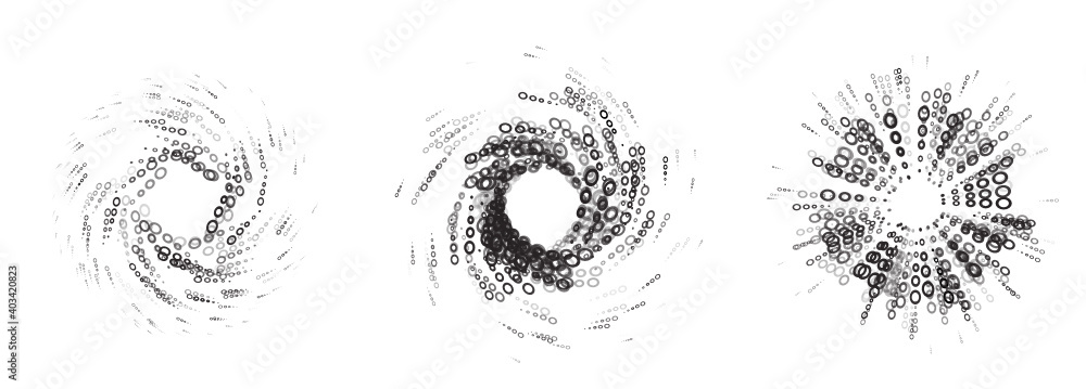 Fototapeta premium black and white firework burst stock vector background set