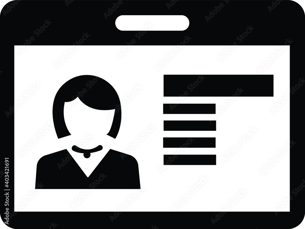 identity card icon identity card icon