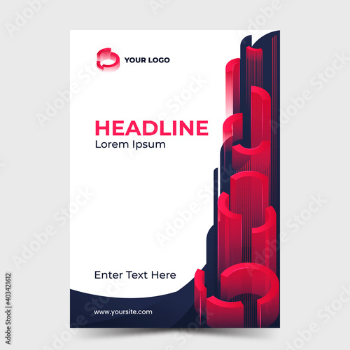 Red Geometric Cover