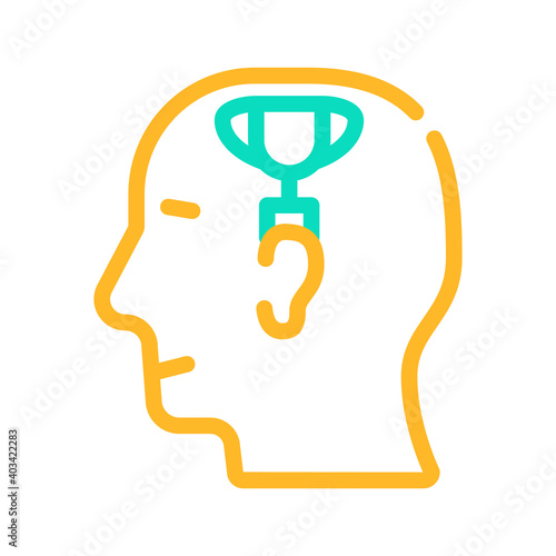 sport psychology color icon vector illustration