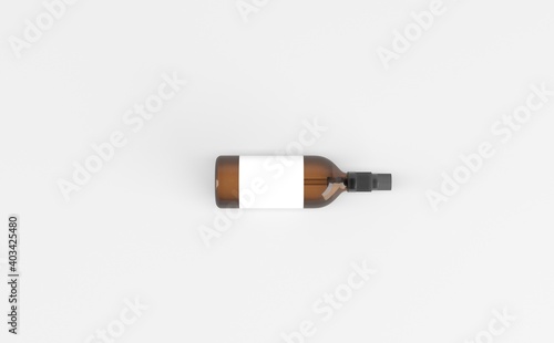 Dropper Bottle Mockup 3D Illustration