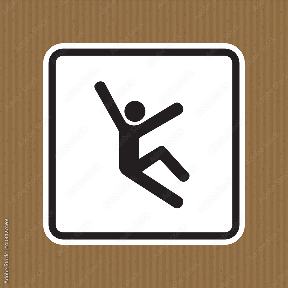 Climb Hazard Symbol Sign Isolate On White Background,Vector Illustration EPS.10 Climb Hazard Symbol Sign Isolate On White Background,Vector Illustration EPS.10