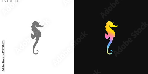 Colorful seahorse. Cute animal