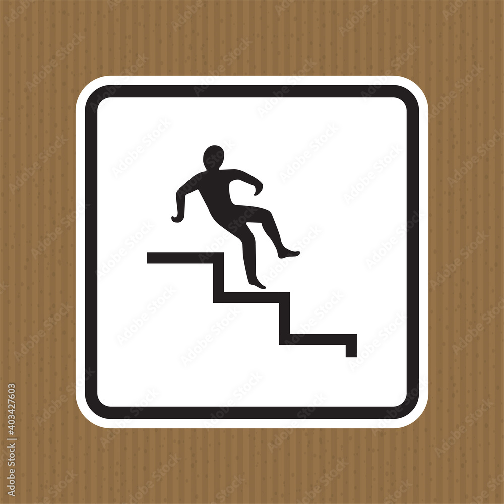 Beware Step Symbol Isolate On White Background,Vector Illustration EPS.10 Beware Step Symbol Isolate On White Background,Vector Illustration EPS.10