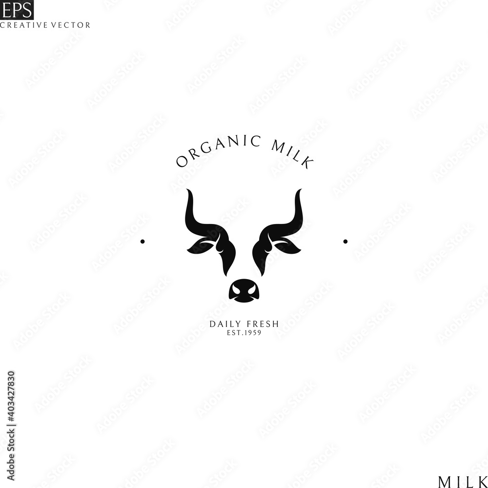 Organic milk. Logo Organic milk. Logo