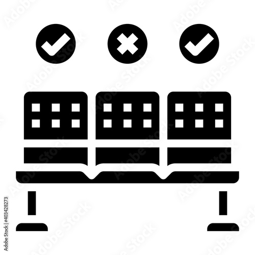 Chairs icon for web element , webpage, application, card, printing, social media, posts etc.