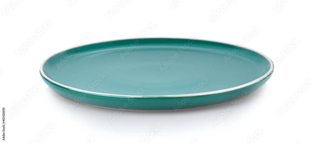 empty ceramic plate on white background empty ceramic plate on white background