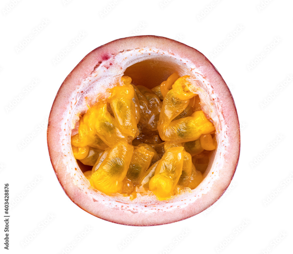 passion fruit isolated on white