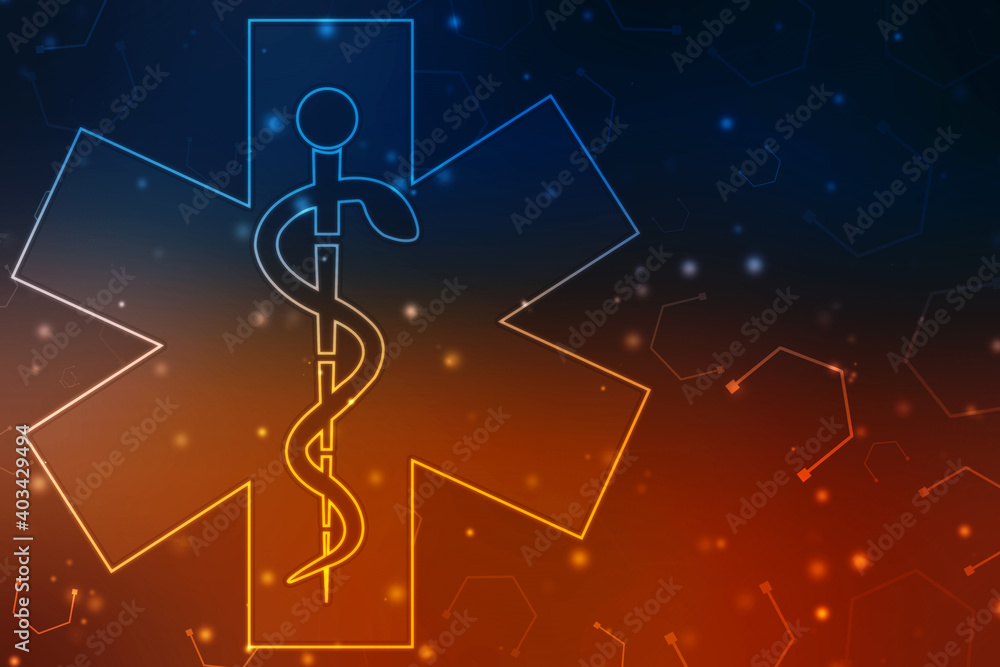 Fototapeta Abstract Medical and health care background, Medical Science concept