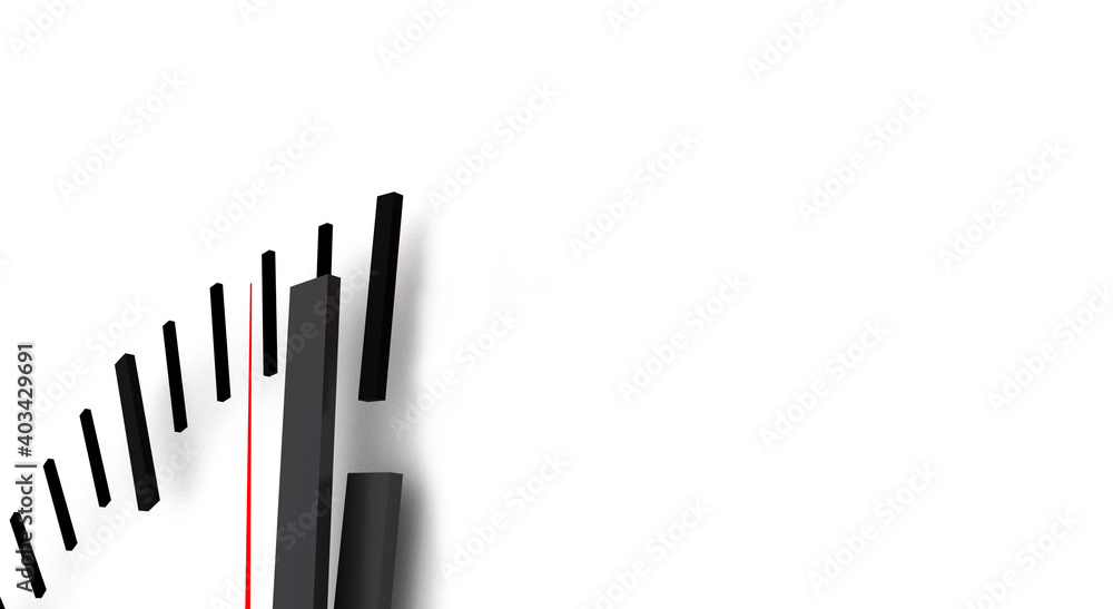 time for to clock pointer empty space to put your text message - 3d rendering time for to clock pointer empty space to put your text message - 3d rendering