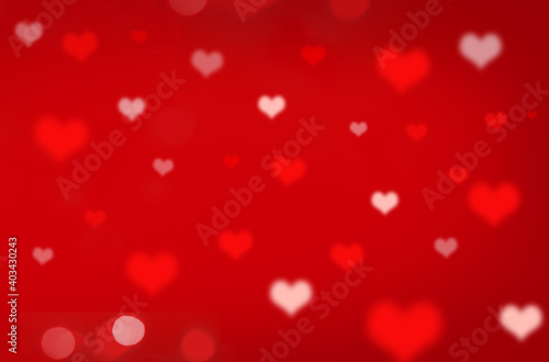 Red hearts background. Copy space for text. Valentine's day concept.