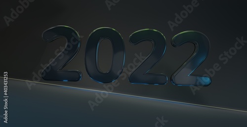 2022 year abstract creative...