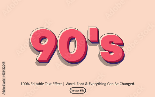 90's Retro Editable Text Effect