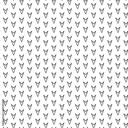 Seamless pattern with arrows on white background
