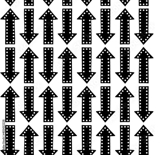 Seamless pattern with Scandinavian arrows. Cute stylish background for fabric, textile, wrapping paper.