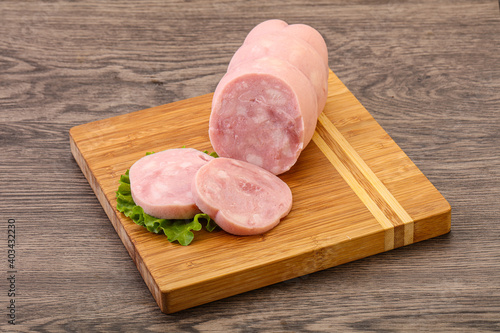 Natural ham with two slices