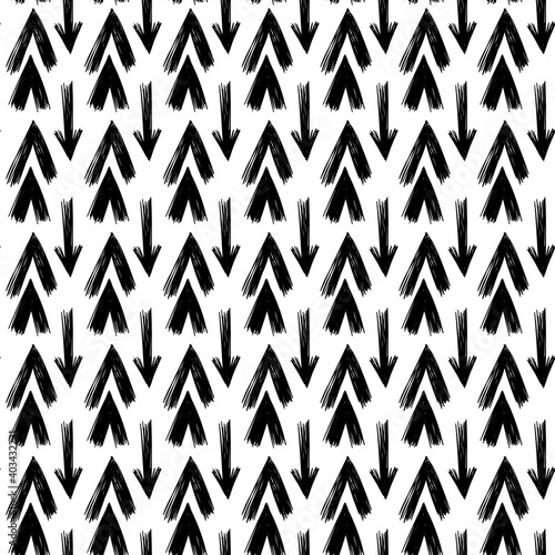 Seamless pattern with Scandinavian arrows. Cute stylish background for fabric, textile, wrapping paper.
