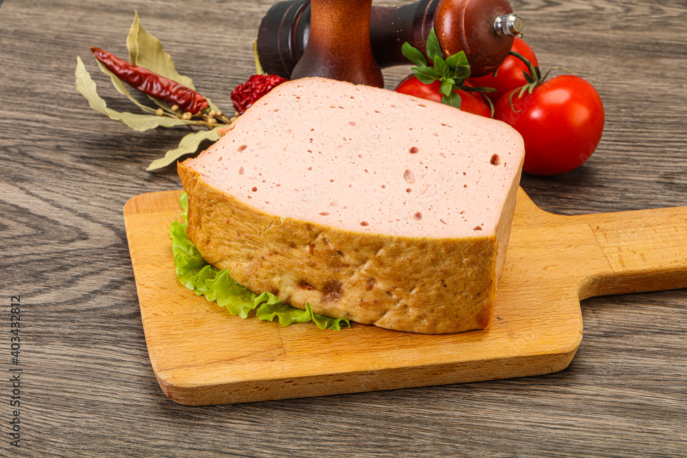 Homemade baked traditional meat loaf Homemade baked traditional meat loaf