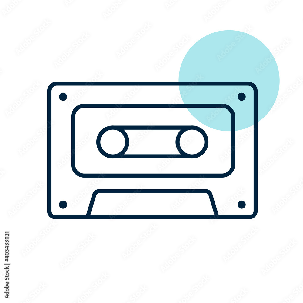 Audio cassette tape vector icon Audio cassette tape vector icon