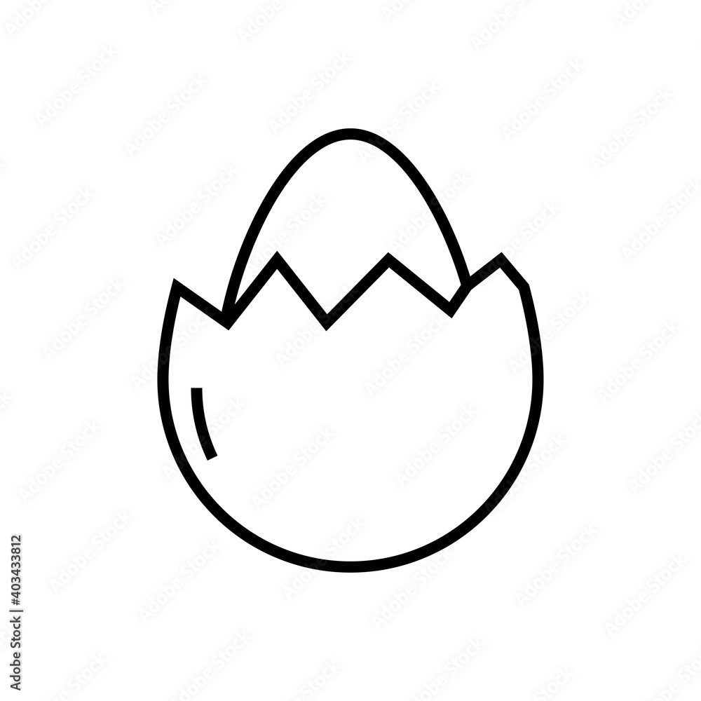egg icon line style vector for your design egg icon line style vector for your design