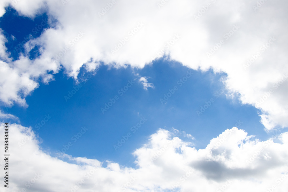 Clear blue color sky with white cloud background Clear blue color sky with white cloud background