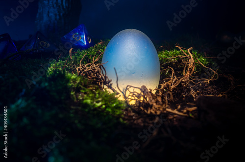 White dragon egg & d8 dices