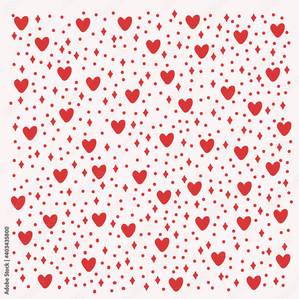 Background with red hearts in a circle of dots. A doodle-style pattern with romantic elements of red hearts. Hearts, Loved Ones, Love, Flower delivery. Collection for Valentine's Day. Vector Background with red hearts in a circle of dots. A doodle-style pattern with romantic elements of red hearts. Hearts, Loved Ones, Love, Flower delivery. Collection for Valentine's Day. Vector