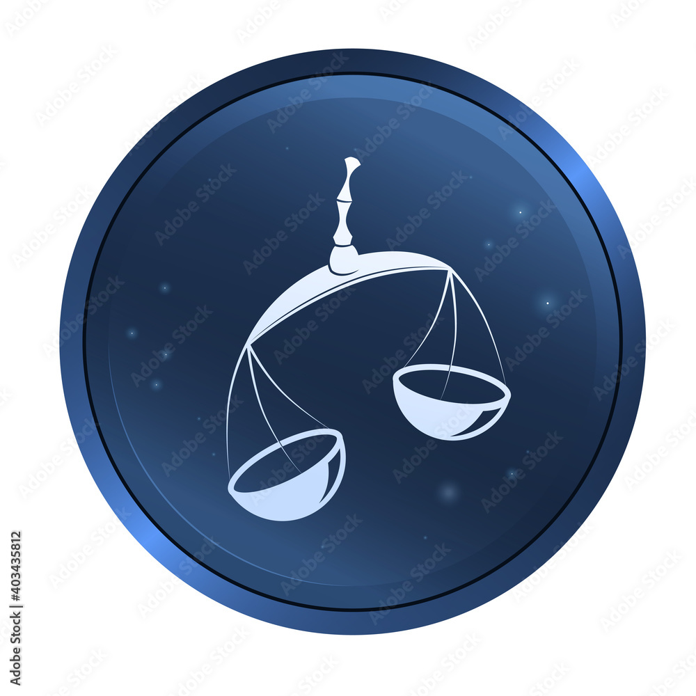 Astrology sign of zodiac libra the scales Vector Image