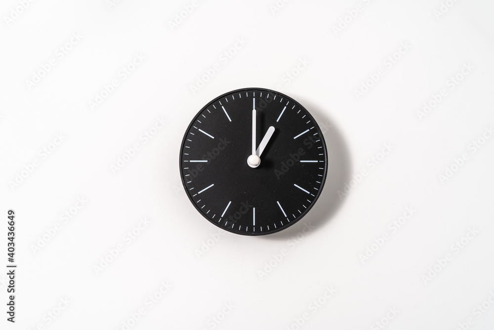 close up of an office clock on white background with clipping path close up of an office clock on white background with clipping path