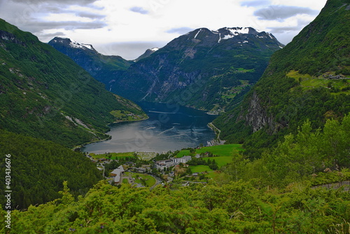 Geiranger and Geirangerfjorden, Møre og Romsdal, Norway