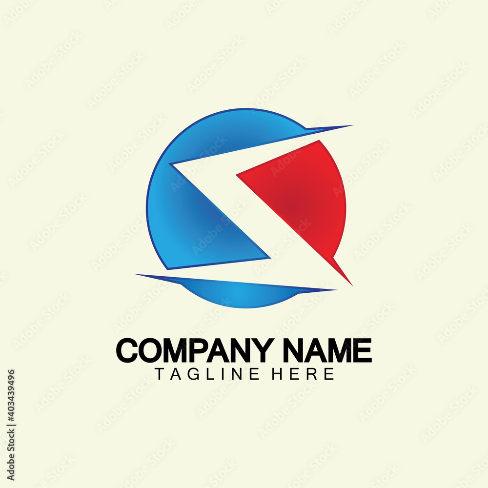 Business corporate letter S logo design vector.