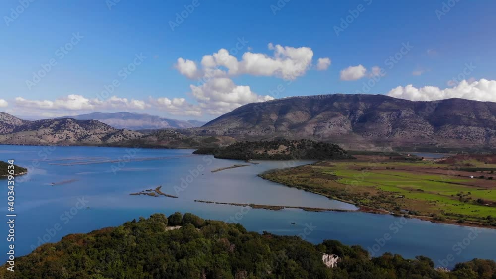 Beautyful aerial view of mountains, river and forest Beautyful aerial view of mountains, river and forest