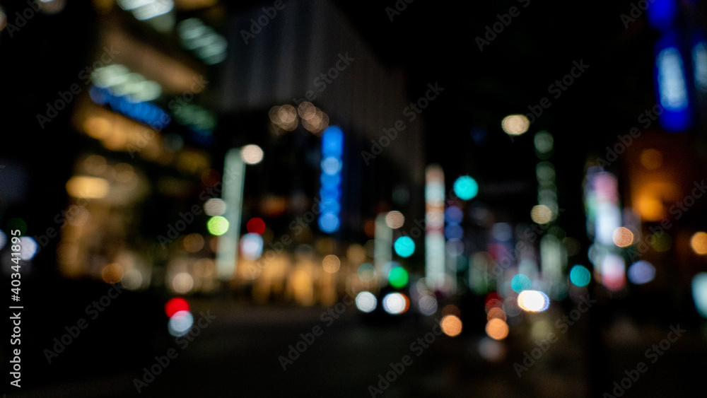 東京の夜景　玉ボケ