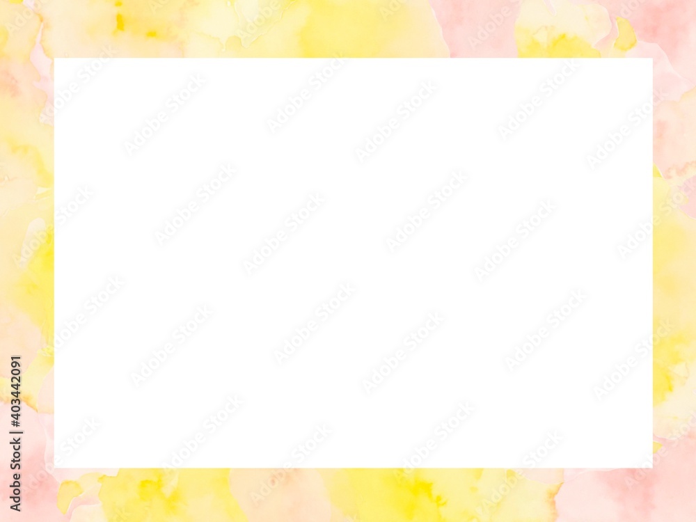 水彩　背景　背景素材　高級　ヴィンテージ　ロココ調　金枠フレーム　ゴールド　招待状　名刺　テンプレート　ウェルカムボード
