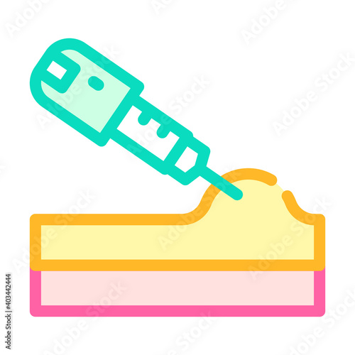 insulin injection color icon vector illustration color