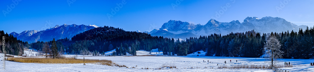 Karwendel and Wetterstein Mountains at Wallgau - Bavaria