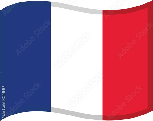 Vector illustration of emoticon of French flag
