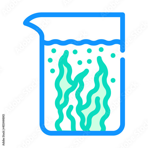 algae cultivation for bio fuel color icon vector illustration