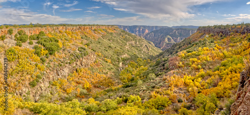 Sycamore Canyon viewed from the west side of Sycamore Point near sundown, located in Kaibab National Forest, Williams, Arizona, United States of America, North America photo