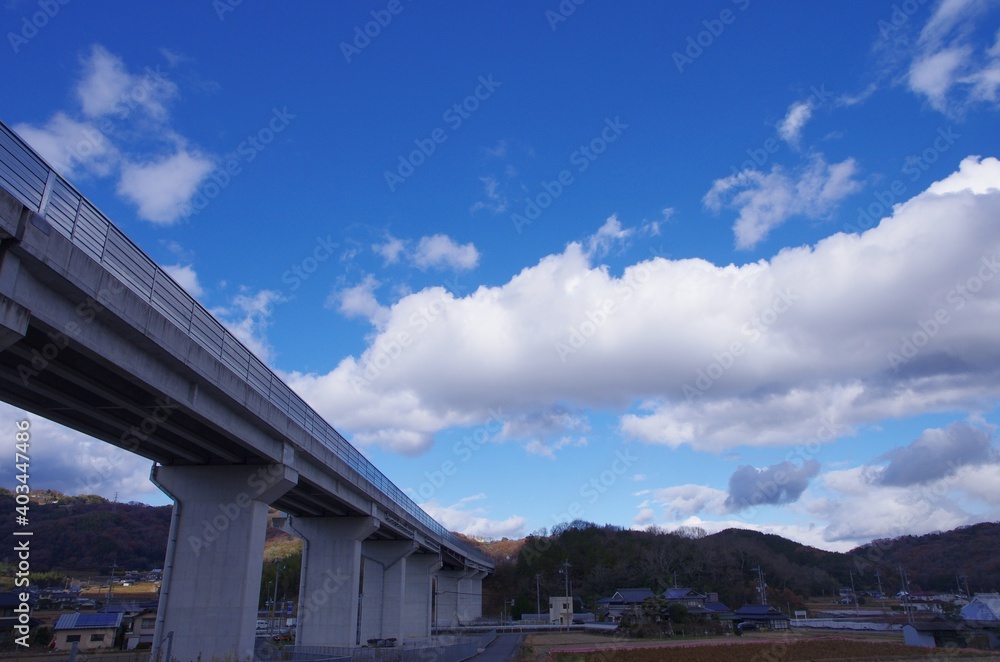 美作岡山道路・熊山インターチェンジの高架橋