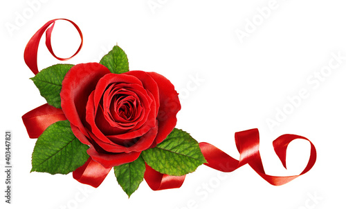 Red heart shape rose flower...