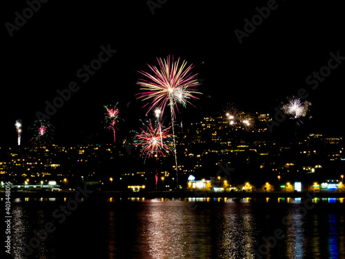 Tromsø city fireworks, New years eve 2020 /2021.  © Jostein